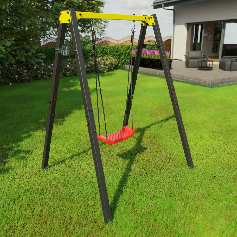 Telaio per altalena da giardino con tavola per altalena su prato