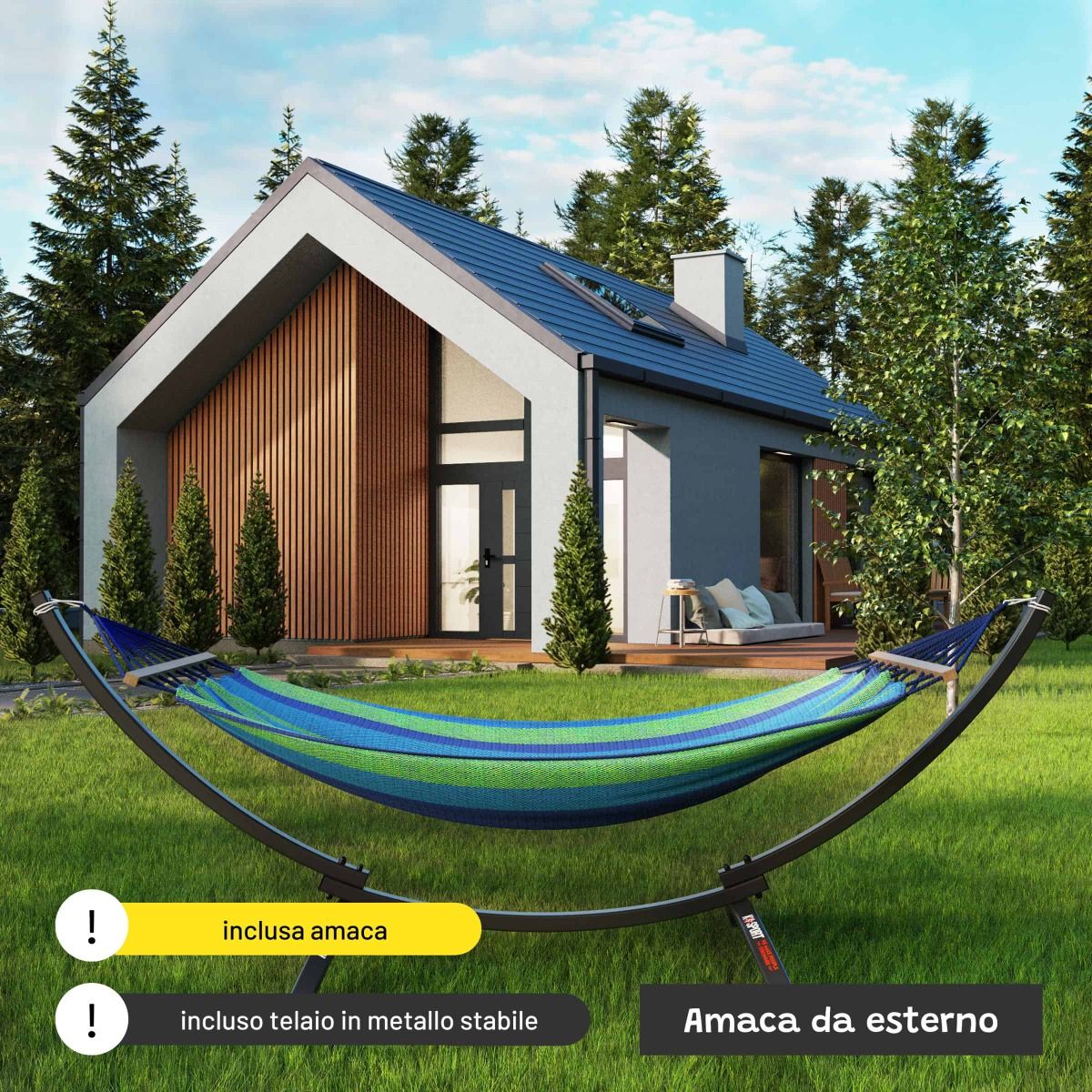 Amaca Da Giardino Per Esterni Con Telaio Zincato