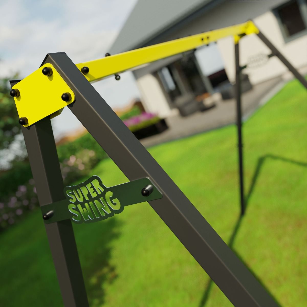 Telaio Altalena Per Bambini Con Dondolo E Sedile A Gabbia