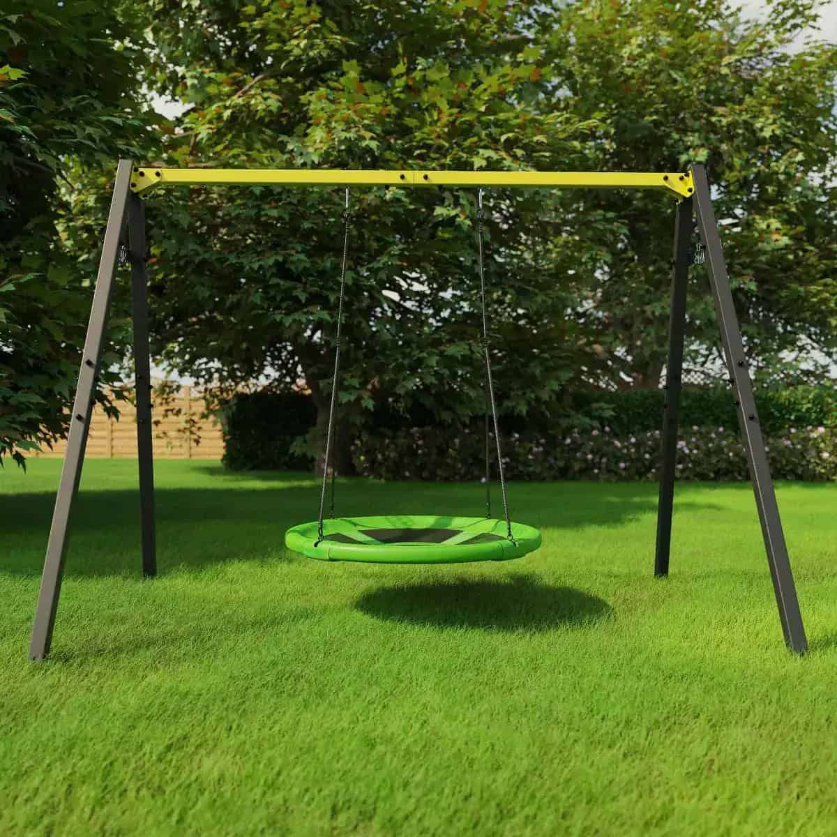 Giardino Girevole Per Bambini Con Altalena A Nido E Dondolo